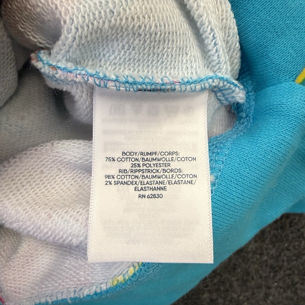 Lands' End Serious Sweats Colorful Floral Print Long Sleeve Sweatshirt M 10/12 - Picture 8 of 9